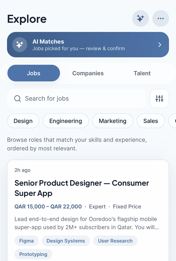AI Matches — recommended jobs and candidates
