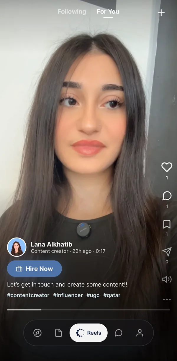 Video Reels — swipeable candidate video feed